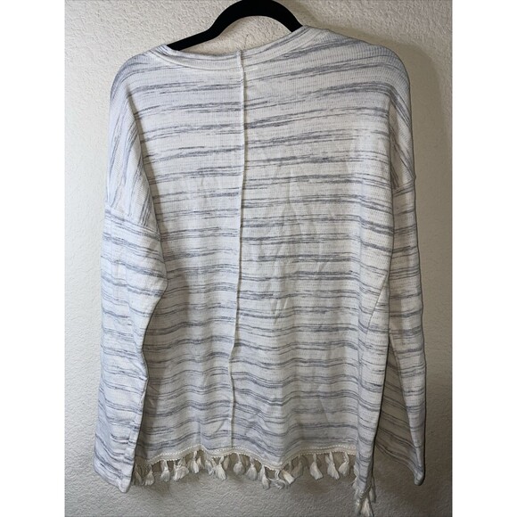 Anthropologie Blu Pepper Tassle sweater fringe boho L lagen cottage fairy - Picture 5 of 6